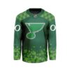 NHL St. Louis Blues Special Design For St.Patrick's Day Hockey Jersey Collar Logo FHC1004
