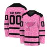 NHL St. Louis Blues Special Pink V-neck Hockey Jersey FHJ301