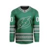 NHL Tampa Bay Lightning Special Design For St.Patrick's Day Hockey Jersey Collar Logo FHC1003