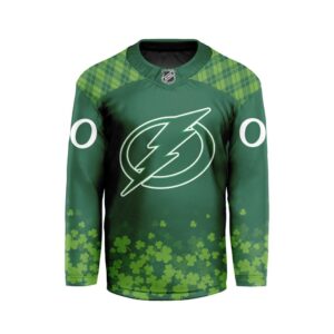 NHL Tampa Bay Lightning Special Design For St.Patrick's Day Hockey Jersey Collar Logo FHC1004