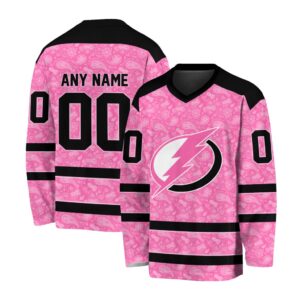 NHL Tampa Bay Lightning Special Pink V-neck Hockey Jersey FHJ301