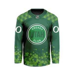 NHL Utah Hockey Club Special Design For St.Patrick's Day Hockey Jersey Collar Logo FHC1004