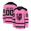 NHL Vegas Golden Knights Special Pink V-neck Hockey Jersey FHJ301