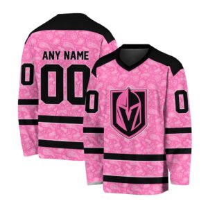 NHL Vegas Golden Knights Special Pink V-neck Hockey Jersey FHJ301