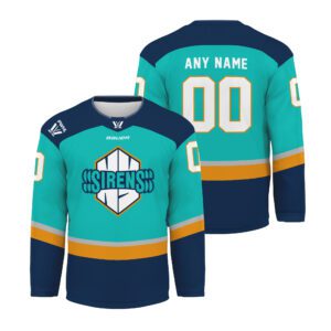 PWHL New York Sirens Personalized 2024-2025 Home Hockey Jersey Collar Logo