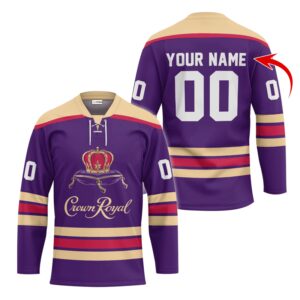 Personalized Crown Royal Purple Lace Hockey Jersey