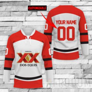 Personalized Dos Equis Lace Hockey Jersey