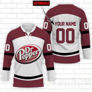 Personalized Dr Pepper Lace Hockey Jersey