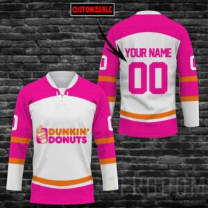 Personalized Dunkin Donut Lace Hockey Jersey