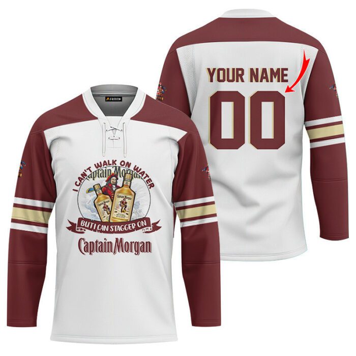 Personalized I Can Stagger On Captain Morgan Lace Hockey Jersey