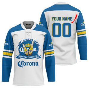 Personalized I Can Stagger On Corona Extra Lace Hockey Jersey