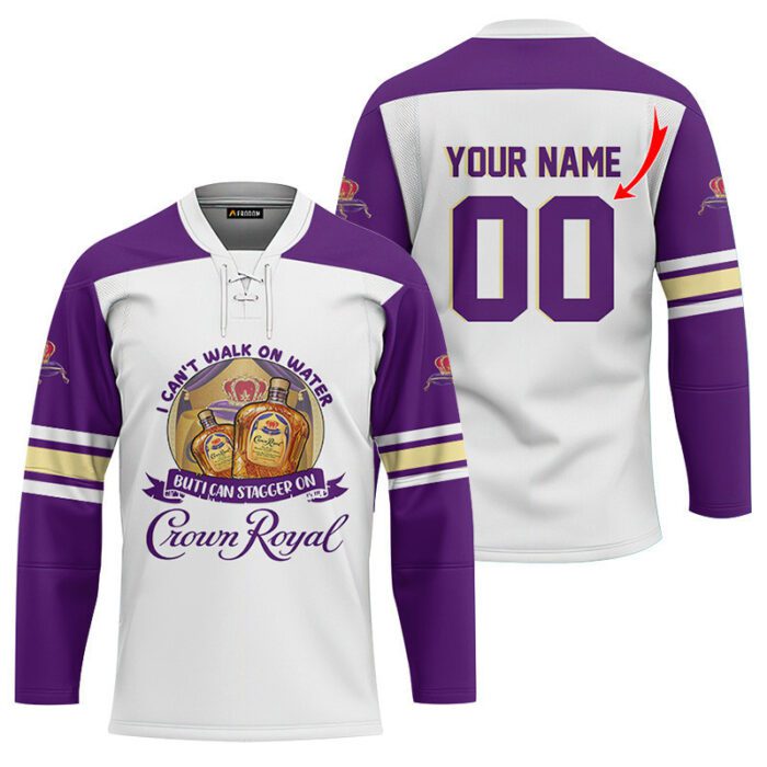 Personalized I Can Stagger On Crown Royal Lace Hockey Jersey