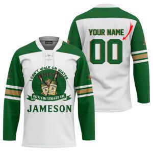 Personalized I Can Stagger On Jameson Lace Hockey Jersey