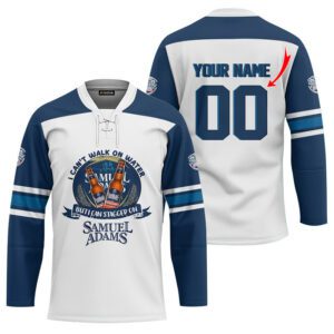 Personalized I Can Stagger On Samuel Adams Lace Hockey Jersey