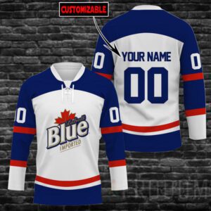 Personalized Labatt Blue Lace Hockey Jersey