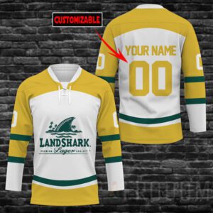 Personalized Landshark Lager Lace Hockey Jersey