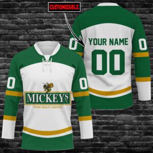 Personalized Mickey's Beer Lace Hockey Jersey