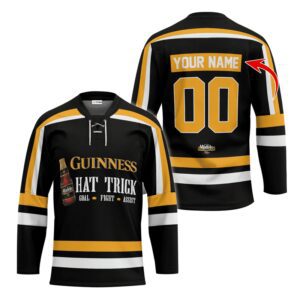 Personalized Modelo Beer Hat Trick Lace Hockey Jersey