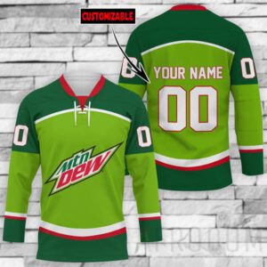 Personalized Mountain Dew Lace Hockey Jersey