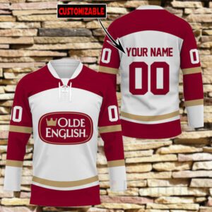 Personalized Old English Lace Hockey Jersey