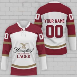 Personalized Yuengling Lager Beer Lace Hockey Jersey