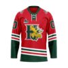 QMJHL Halifax Mooseheads Personalized Red Lace Hockey Jersey