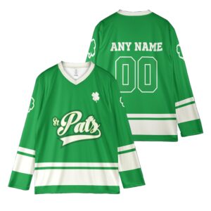 Saint Patricks Day Hockey Jersey St Pats Irish Day Ice Hockey Iceland Team