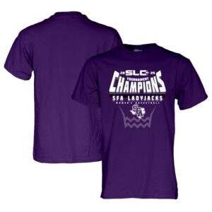 Stephen F Austin Ladyjacks Blue 84 Unisex 2025 Southland Women's Basketball Conference Tournament Champions T-Shirt - Purple