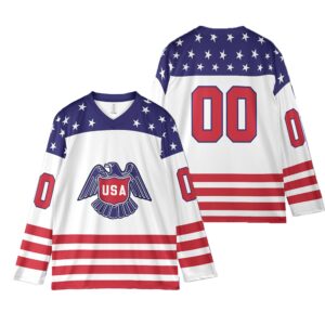 Team Usa Hockey Jersey Retro 90S Winter Ice Hockey 4 Nations Face Off - 2025