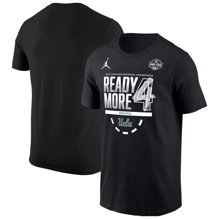 UCLA Bruins  2025 NCAA Women's Basketball Tournament March Madness Final Four Regional Champions Locker Room T-Shirt - Black