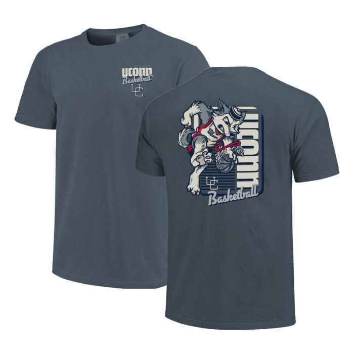 UConn Huskies Comfort Colors Mascot Dunk T-Shirt - Navy