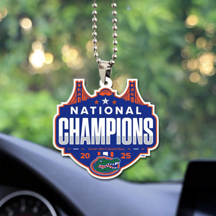 Florida Gators Men's Basketball National Champion March Madness 2025 Car Ornament Custom Shape CLO5021