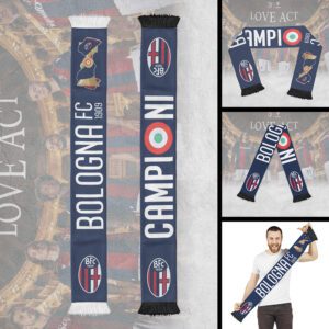 Bologna FC Champion 2025 Ruffneck Soccer Scarf RSC1017