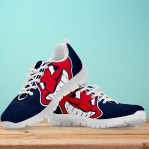 Cleveland Indians MLB Canvas Shoes Running Shoes White Shoes Fly Sneakers
