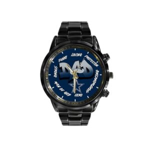 Dallas Cowboys Limited Edition Black Stainless Steel Watch For Father's Day