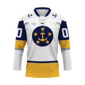 ECHL Norfolk Admirals Personalized White Lace Hockey Jersey