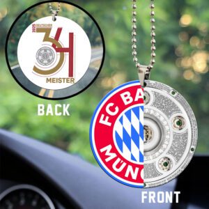 FC Bayern Munchen Champion 2024/25 Bundesliga Custom Shape 2-sided Acrylic Car Ornament GCL1144