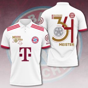FC Bayern Munchen Champion 2024/25 Bundesliga Polo Shirt GCL1525