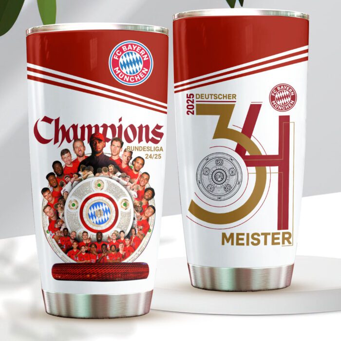FC Bayern Munchen Champion 2024/25 Bundesliga Tumbler Cup GCL1135