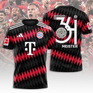 FC Bayern Munchen Champion 2024/25 Bundesliga Unisex Performance T-Shirt GCL1047