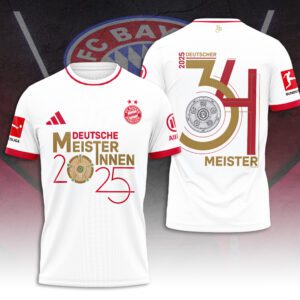 FC Bayern Munchen Champion 2024/25 Bundesliga Unisex Performance T-Shirt GCL1087