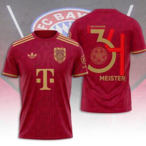 FC Bayern Munchen Champion 2024/25 Bundesliga Unisex Performance T-Shirt GCL1125