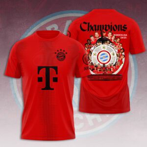 FC Bayern Munchen Champion 2024/25 Bundesliga Unisex Performance T-Shirt GCL1134