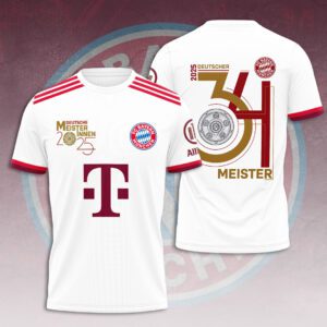 FC Bayern Munchen Champion 2024/25 Bundesliga Unisex Performance T-Shirt GCL1145