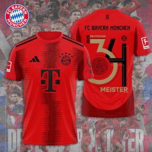 FC Bayern Munchen Champion 2024/25 Bundesliga Unisex Performance T-Shirt GCL1155