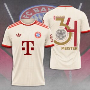 FC Bayern Munchen Champion 2024/25 Bundesliga Unisex Performance T-Shirt GCL1425