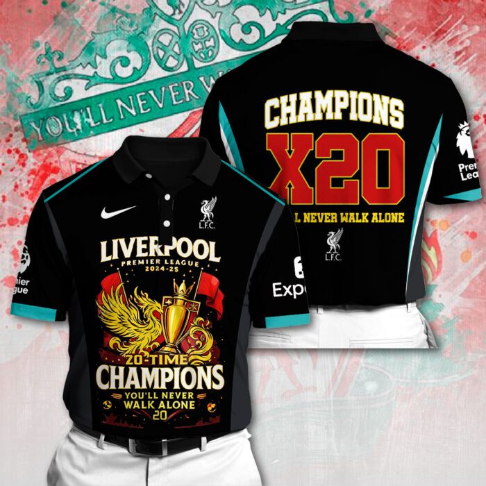 Liverpool FC Champion 2024/25 Premier League Polo Shirt GCL1524