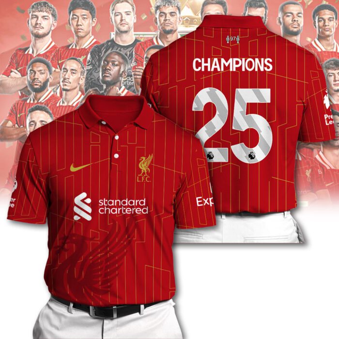 Liverpool FC Champion 2024/25 Premier League Polo Shirt GCL1527
