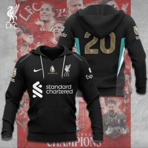 Liverpool FC Champion 2024/25 Premier League Unisex Performance Hoodie GCL1499