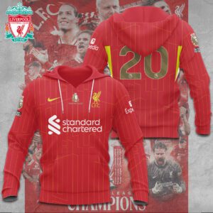 Liverpool FC Champion 2024/25 Premier League Unisex Performance Hoodie GCL1504